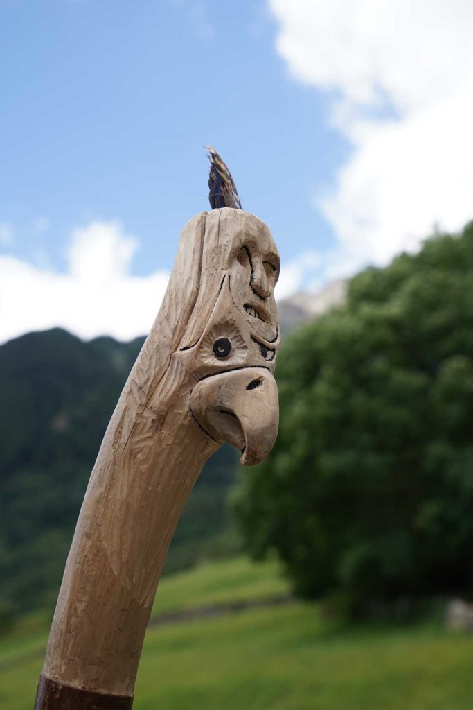 Visionssuche Wanderstab mit Maske